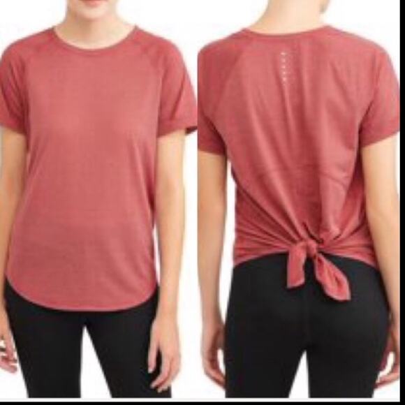 Athletic Works Active Drawstring Tie Back Short Sleeve T-Shirt - Picture 4 of 7